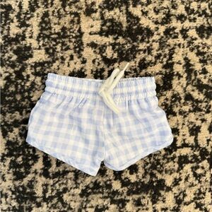 Southern Darlin Smocks Kids Blue Gingham Shorts Swim Trunks